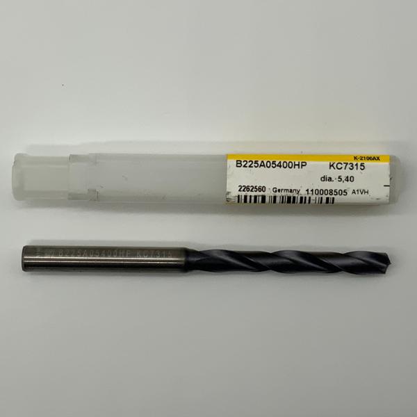 Kennametal Solid Carbide 2 Flute Drill .2125 (5.4mm) Cutting Dia X 1.56 Flute Length Coolant Thru