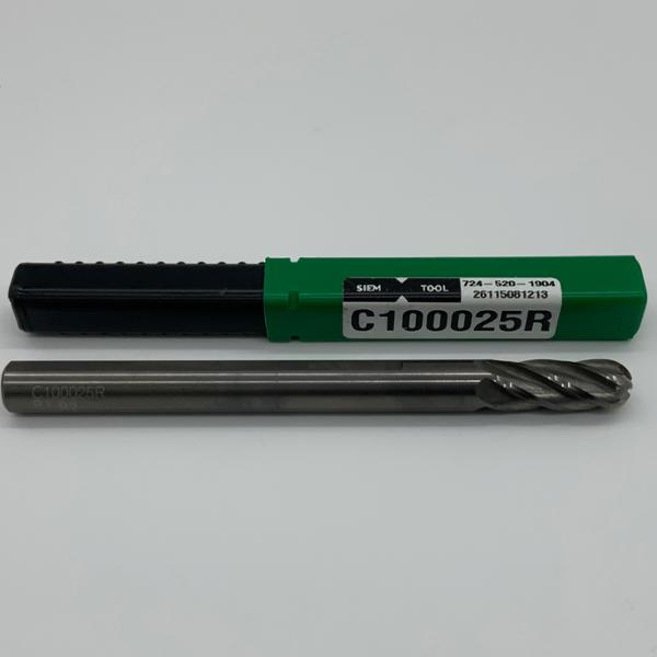 Siem Solid Carbide 5 Flute Ball Endmill .375 (9.52mm) Cutting Dia X .940 Flute Length