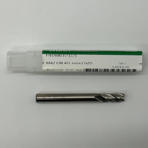 Widia M42 HSS 4 Flute Endmill .2362 (6mm) Cutting Dia X .47 Flute Length