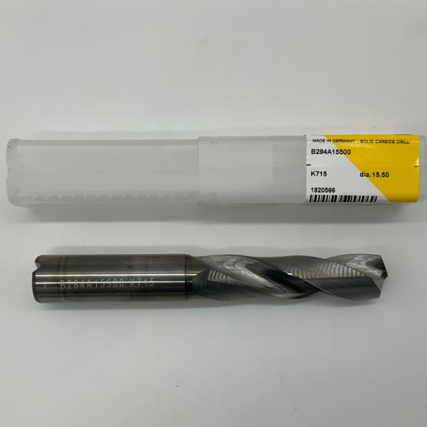 Kennametal Solid Carbide 2 Flute Drill .6102 (15.5mm) Cutting Dia X 2.34 Flute Length Coolant Thru