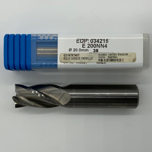 ATI Stellram Solid Carbide 4 Flute Endmill .7874 (20mm) Cutting Dia X 1.5 Flute Length