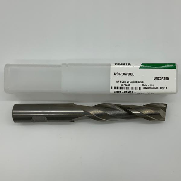 Widia Solid Carbide 2 Flute Endmill .7500 (3/4) Cutting Dia X 3.0 Flute Length