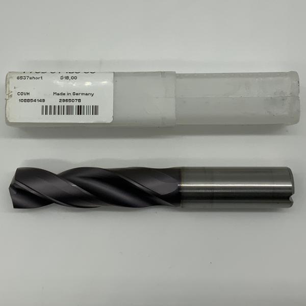 Widia Solid Carbide 2 Flute Drill .7087 (18.0mm) Cutting Dia X 2.60 Flute Length Coolant Thru