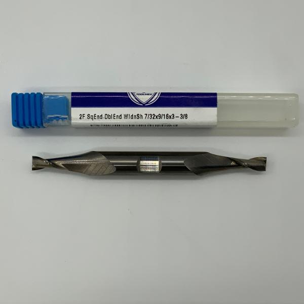 ToolMex Solid Carbide Double Ended 2 Flute Endmill .2188 (7/32) Cutting Dia X .54 Flute Length