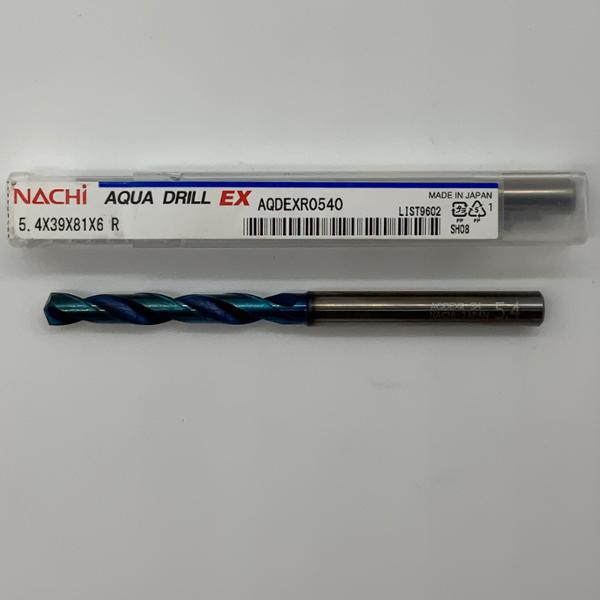 Nachi Solid Carbide 2 Flute Drill .2126 (5.4mm) Cutting Dia X 1.54 Flute Length