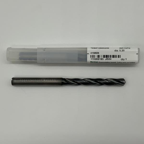 Widia Solid Carbide 2 Flute Drill .2047 (5.20mm) Cutting Dia X 1.60 Flute Length Coolant Thru