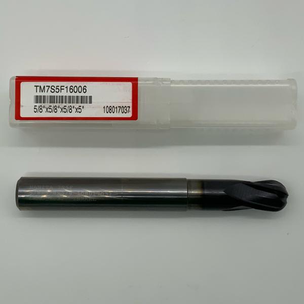 Hanita Solid Carbide 4 Flute Necked Ball Endmill .6250 (5/8) Cutting Dia X .7 Flute Length