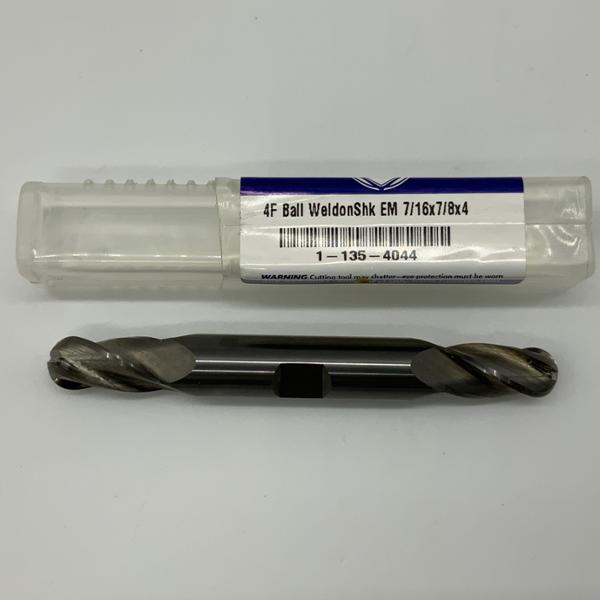 ToolMex Solid Carbide Double Ended 4 Flute Ball Endmill .4375 (7/16) Cutting Dia X .90 Flute Length