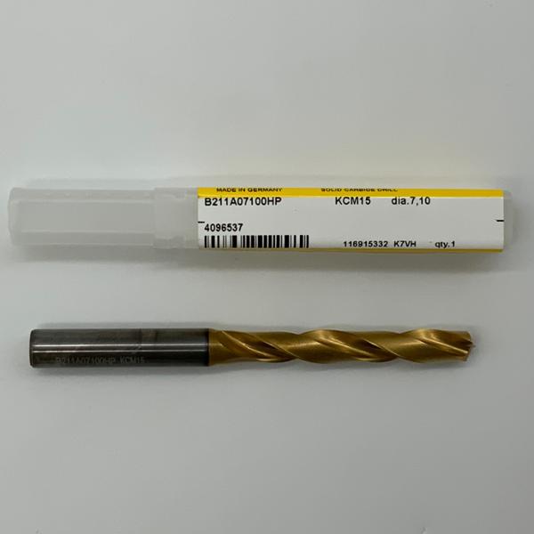 Kennametal Solid Carbide 2 Flute Drill .2795 (7.1mm) Cutting Dia X 1.90 Flute Length Coolant Thru