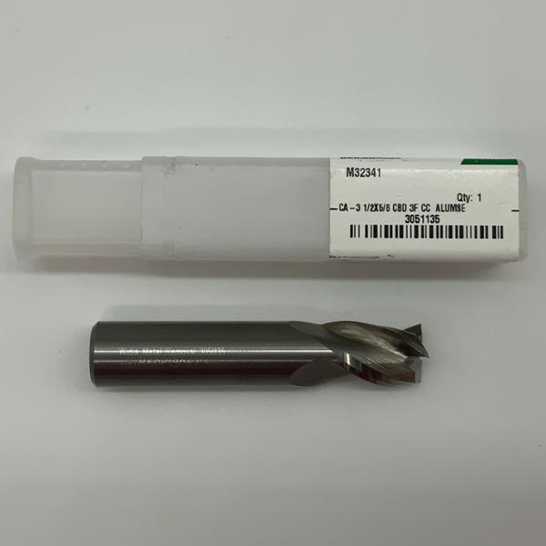 Widia Solid Carbide 3 Flute Endmill .5000 (1/2”) Cutting Dia X .63 Flute Length