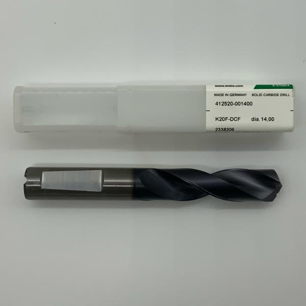 Widia Solid Carbide 2 Flute Drill .5512 (14.00mm) Cutting Dia X 2.15 Flute Length Coolant Thru