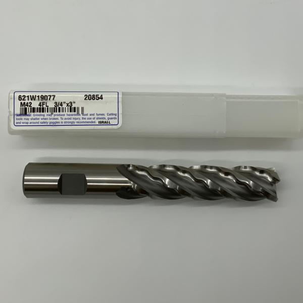 Hanita Cobalt 4 Flute Wavcut Endmill .7500 (3/4”) Cutting Dia X 3.0 Flute Length With .040 Corner Chamfer