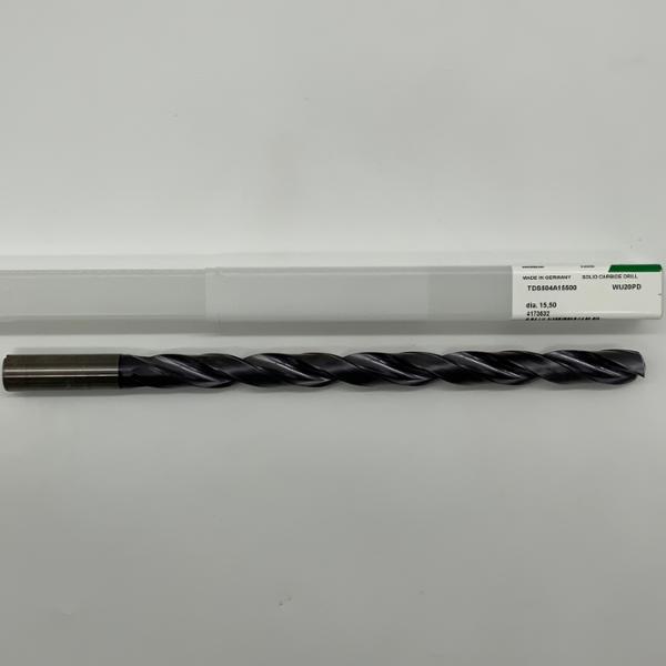 Widia Solid Carbide 2 Flute Drill .6102 (15.5mm) Cutting Dia X 8.50 Flute Length Coolant Thru