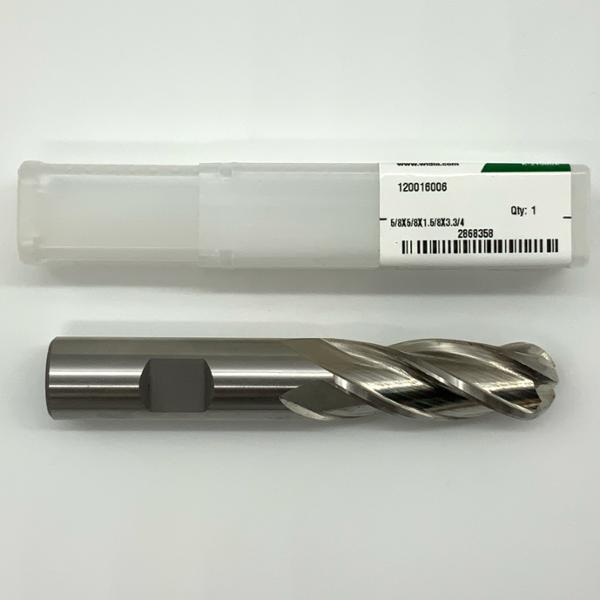 Widia Cobalt 4 Flute Ball Endmill .6250 (5/8”) Cutting Dia X 1.63 Flute Length