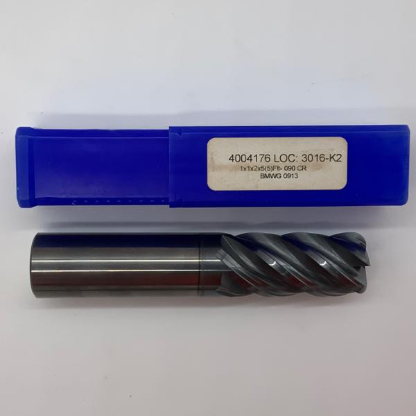 MariTool Solid Carbide 5 Flute Endmill 1.000 Cutting Dia X 2.00 Flute Length With .090” Corner Radius