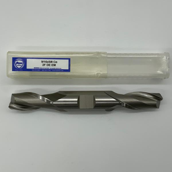 ToolMex HSS Double Ended 2 Flute Ball Endmill .5625 (9/16) Cutting Dia X 1.23 Flute Length