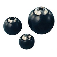 QPM Products 12mm Dia Ball x .16 Orifice Dia Black Eye Screw Lock Coolant Nozzle 5 pack