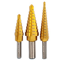 TiN Coated Step Drills With Round Shank